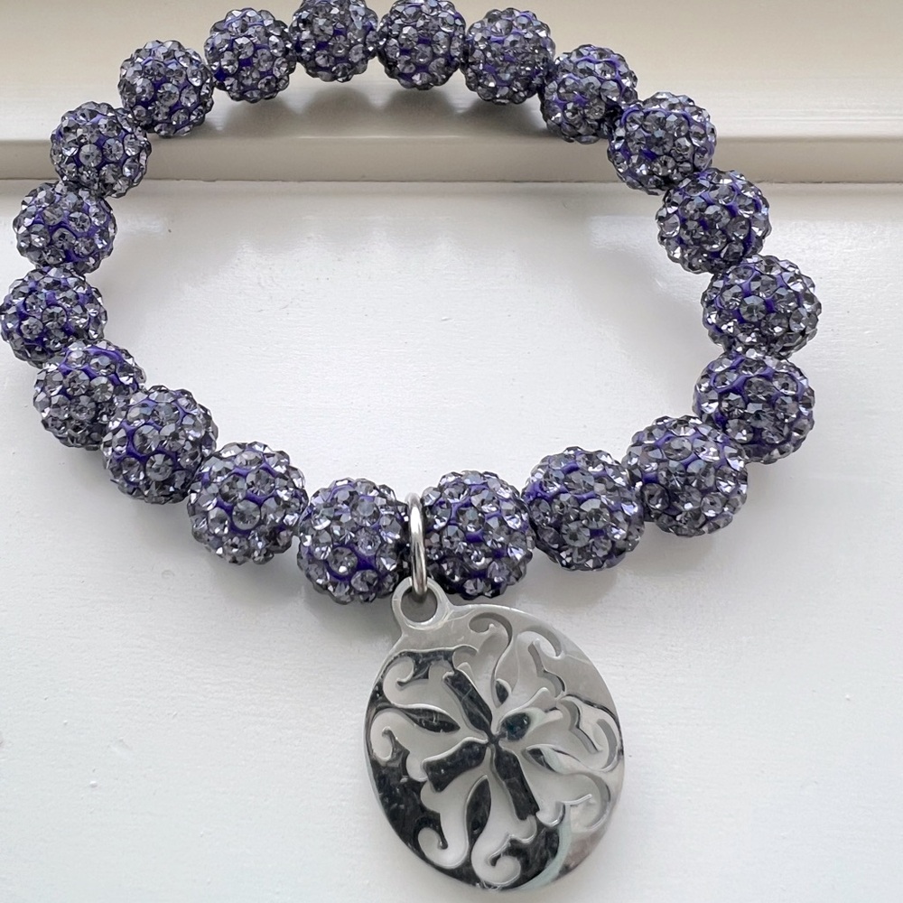 Rustic Cuff - purple - one size
